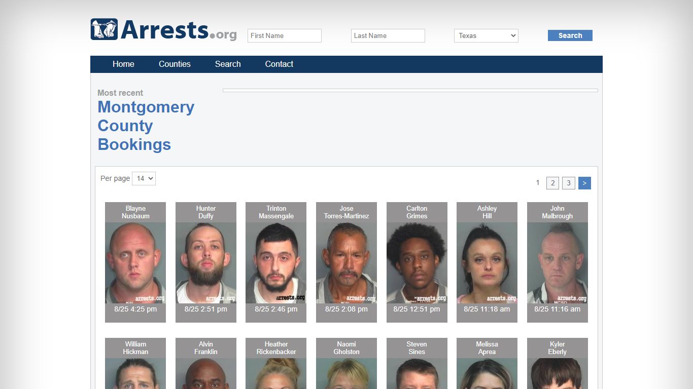 Montgomery County Arrests and Inmate Search